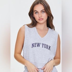 NWOT! Forever21 Embroidered Los Angeles Tank Top Size: S